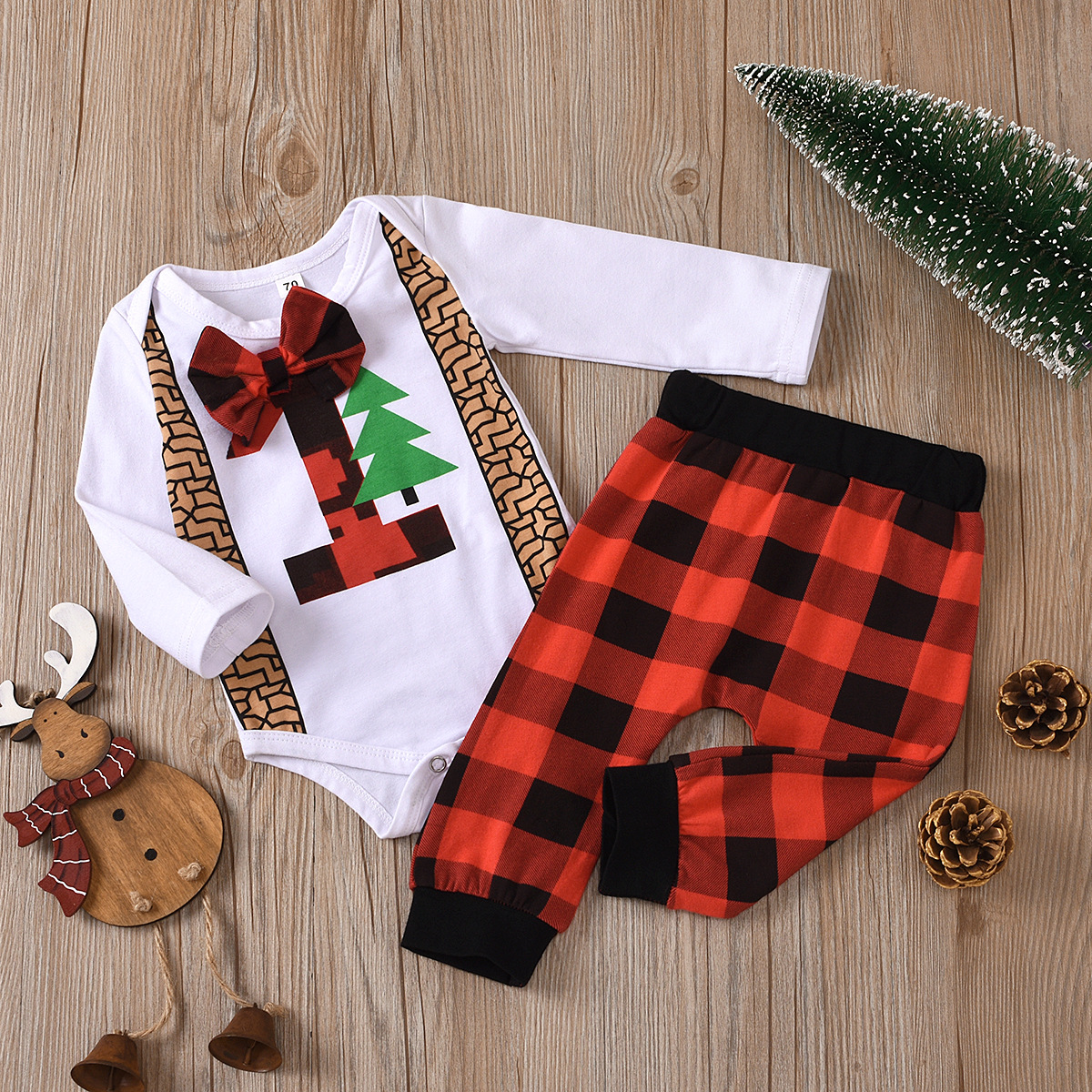 Christmas Fashion Cartoon Cotton Boys Clothing Sets display picture 2