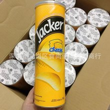 马来西亚进口Jacker杰克牌芝士味薯片膨化食品小零食160g14罐一箱