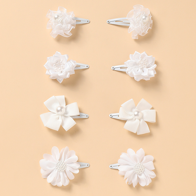 New Children's  Simple White Flowers Cute Wild Princess  Hairpin display picture 3