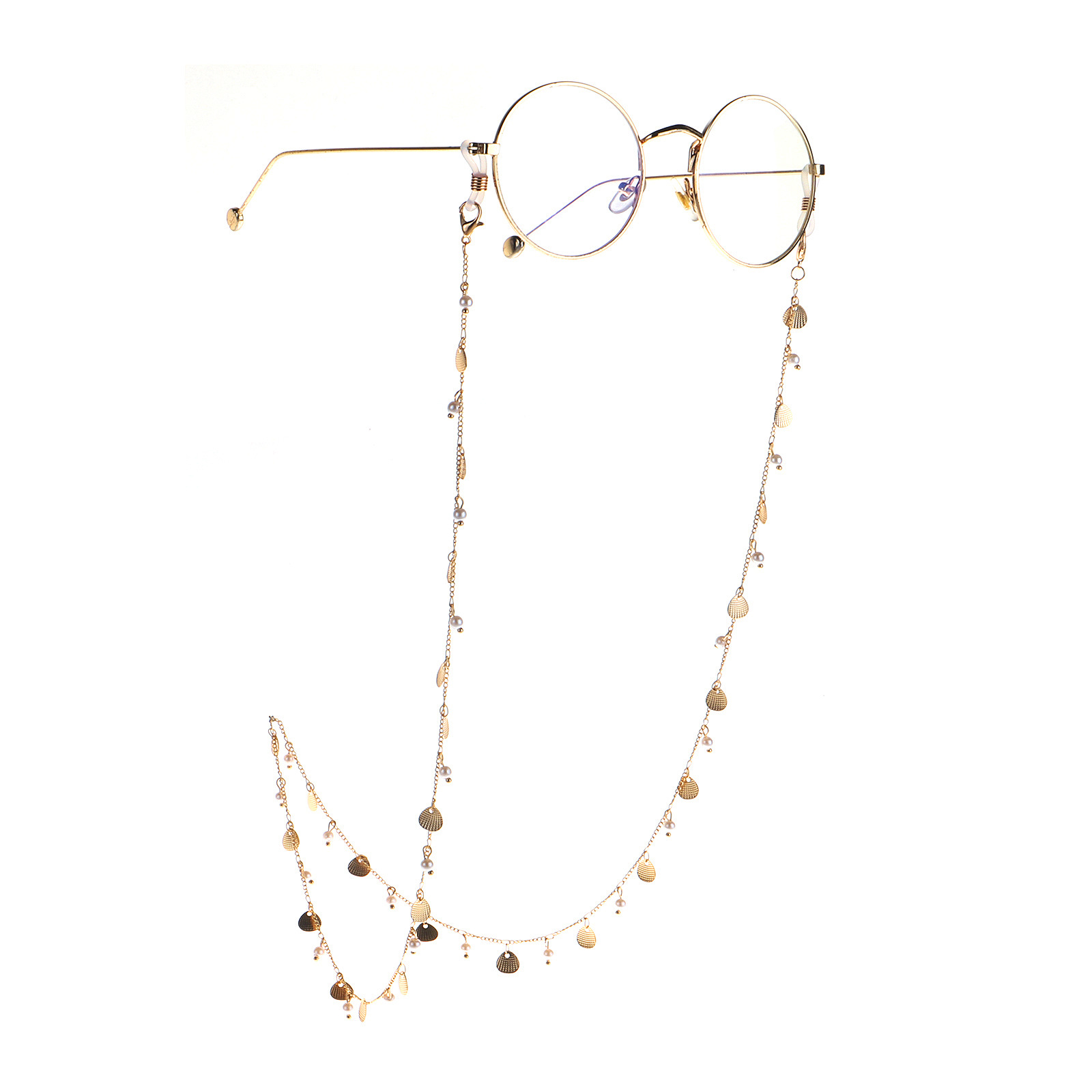 Hot Fashionable Simple Golden Shell Rhinestone Glasses Chain Chain Glasses Chain Chain Al Por Mayor Nihaojewelry display picture 7
