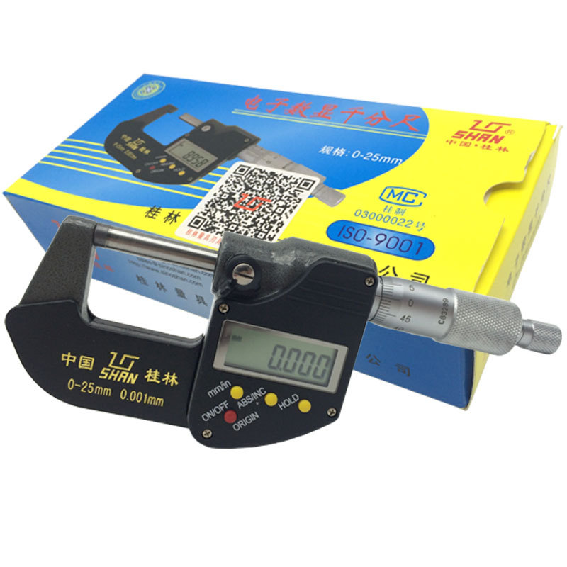桂林数显千分尺电子千分卡螺旋测微器0-25-50-75-100-125-150-175