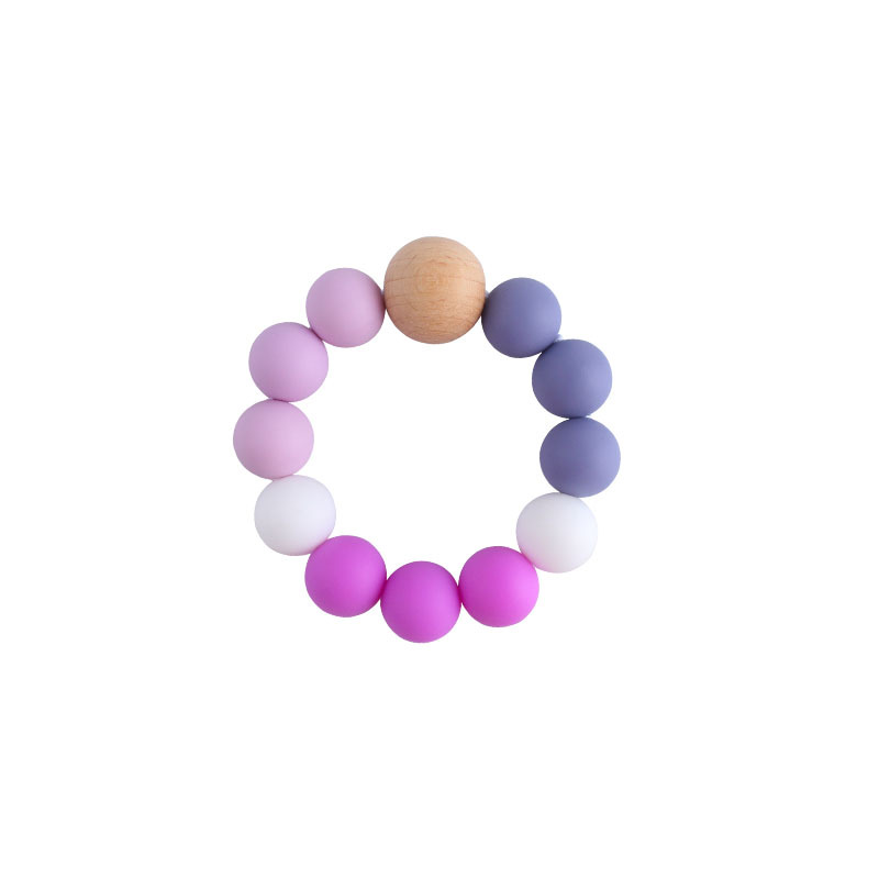 Nueva DIY creativo Beech cuentas de silicona pulsera juguete teether Seguridad Protección del Medio Ambiente cuentas de silicona pulsera teether stick