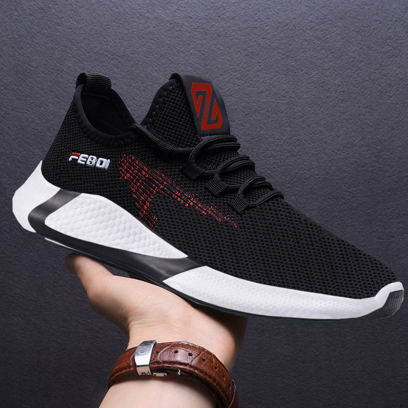 2022 Men's Shoes Spring/Summer New Sports Shoes Men's Cloth Shoes Trend Mesh Casual Shoes Men's One Piece for Sale