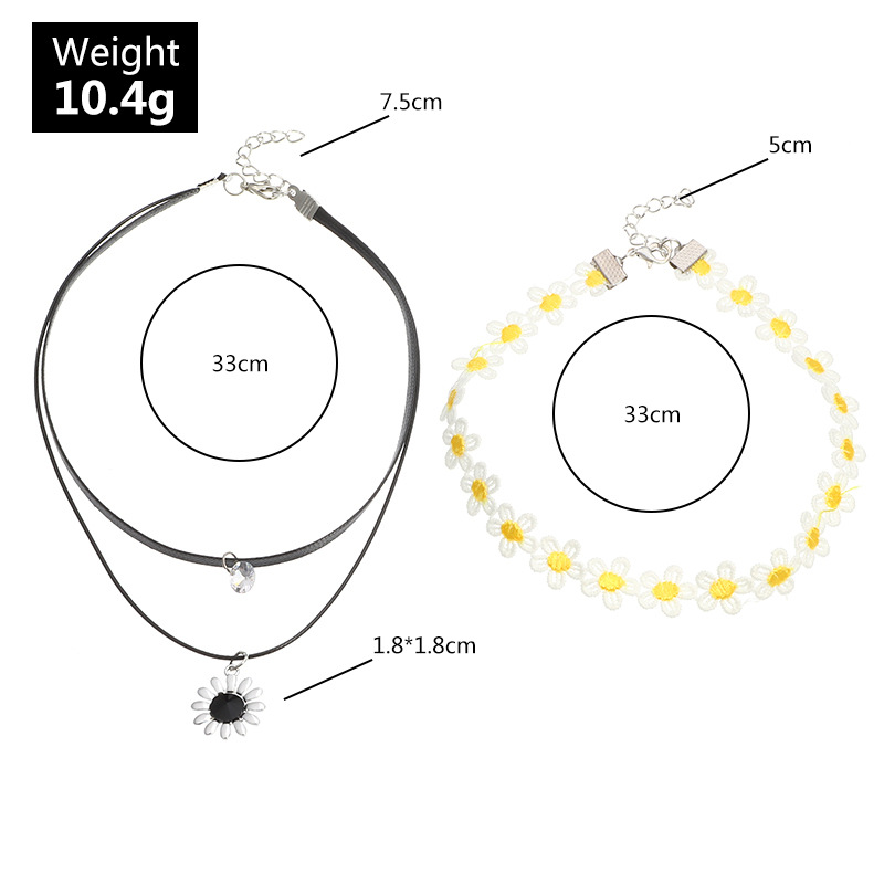 Fashion Jewelry Niche Personality Choker Necklace Small Daisy Sun Flower Necklace Wholesale Nihaojewelry display picture 1