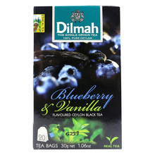 迪爾瑪dilmah藍莓香草味紅茶20茶包30g簡裝 錫蘭進口紅茶果味茶包