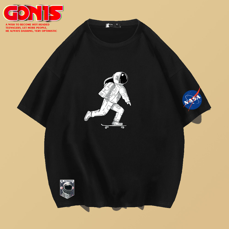 Y NASA T-shirt Men's Short-sleeved Summer NASA Half-sleeved T-shirt Loose Half-sleeved Casual Mid-sleeved Clothes