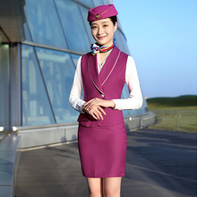 空姐职业套装女西装马甲铁路高铁乘务员制服前台礼仪接待工作服女