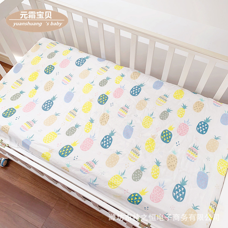 跨境 高密度纯棉特柔双层有机棉纱布婴儿童床笠亲子床套纱布透气|ms