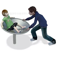 Открытый большой земельный аттракцион без питания детская игровая площадка упражнение баланс способность Вращающийся поворотный стол