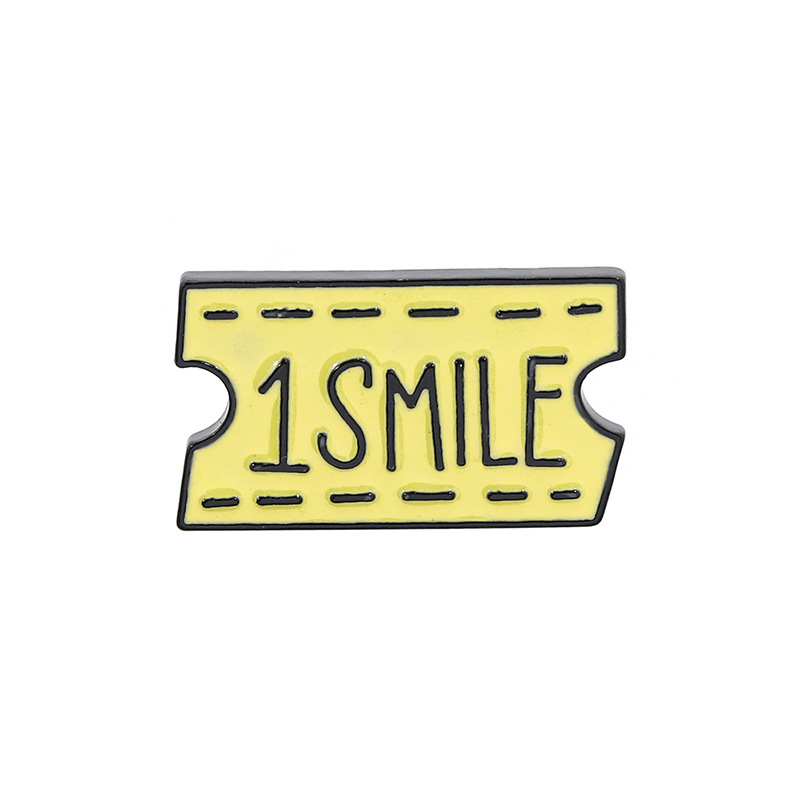 Cute Smile Kiss Hug Stamp Ferry Ticket Brooch display picture 6