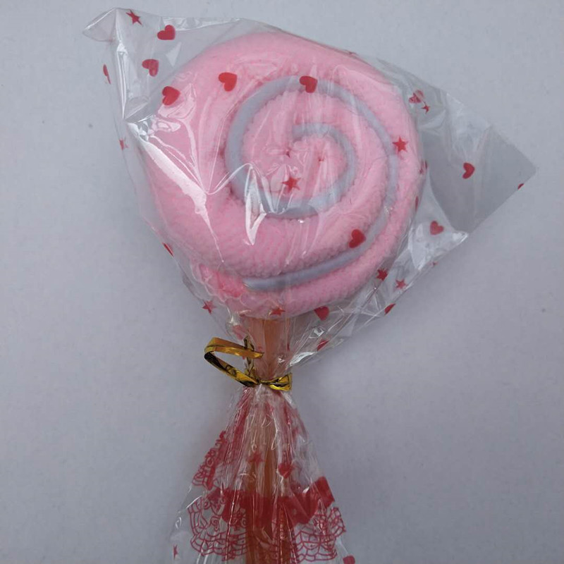 Creative Gifts Valentine's Day Cake Towel Fiber Lollipop Wedding Return Gift Birthday Gift Wedding Wholesale Wedding Supplies