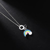 Accessory, rainbow necklace, pendant, chain for key bag , suitable for import, simple and elegant design, wholesale