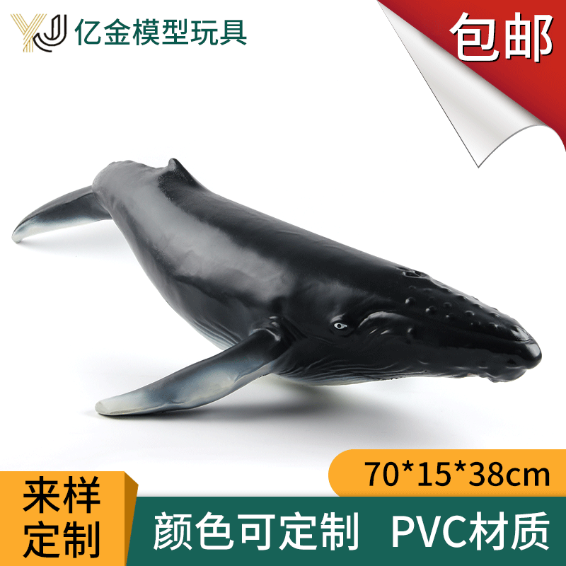 搪胶海洋动物模型玩具 PVC充气海洋玩具 儿童戏水座头鲸充气玩具|ms
