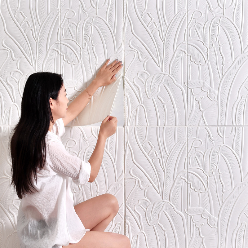 自粘3d立体防水背景墙壁贴纸卧室温馨墙面装饰天花板贴纸温馨防潮|ms