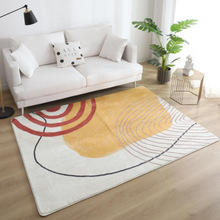 厂家批发仿羊绒地毯北欧简约客厅地毯卧室床边满铺柔软地毯地垫