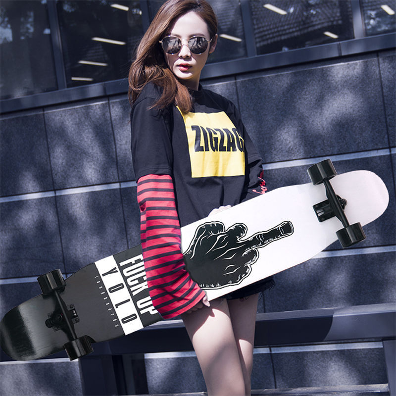 quality goods adult Long plate Skate beginner major The four round Scooter Highway Hip hop