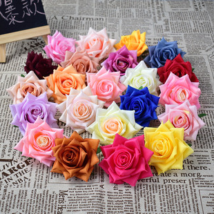 Simulation Flower Rolling Rose Flower Head Wedding Decoration Flower Wall Wall Pillar Flower DIY Manufacturers Wholesale