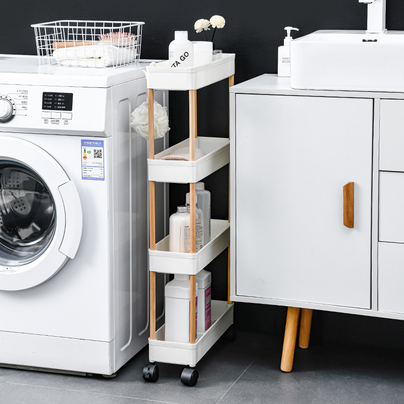 跨境卫生间置物架 多层塑料落地式浴室收纳架 洗澡间厕所脸盆架|ms