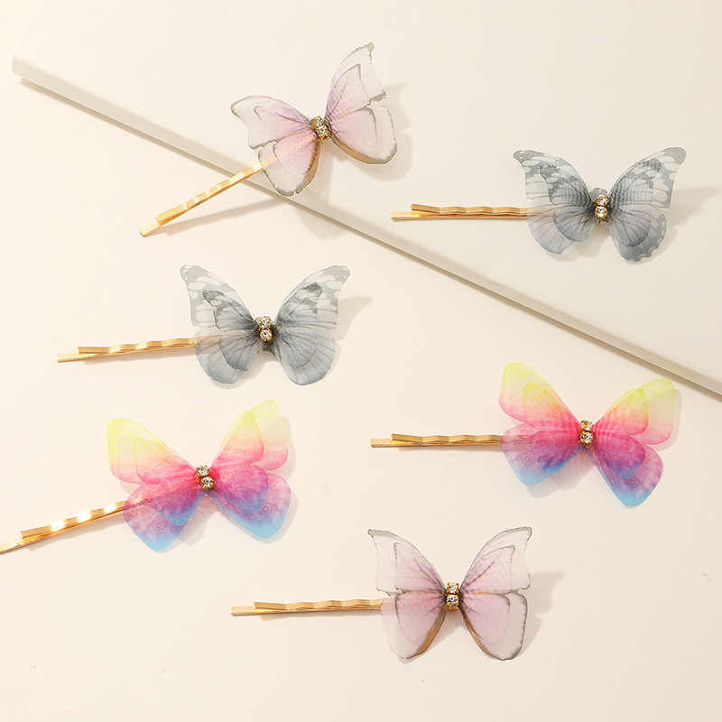 Fashion Butterfly Hairpin Side Clip Sweet Girl Hairpin Headdress Wholesale Nihaojewelry display picture 4