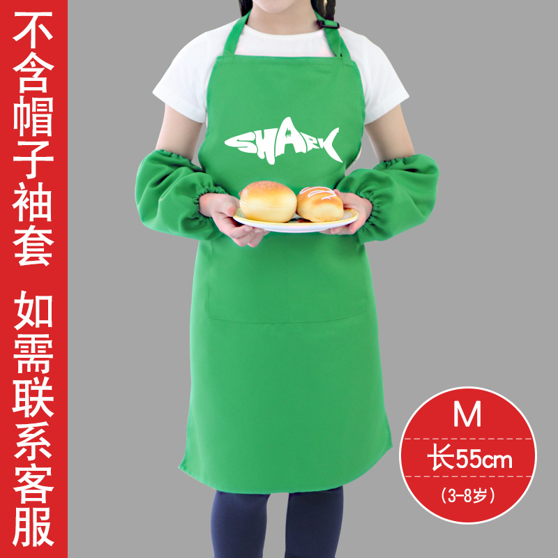 Delantal de pintura de color sólido de moda de estilo coreano anti-incrustante y a prueba de aceite cintura de jardín de infantes ropa de pintura para niños logotipo impreso personalizado