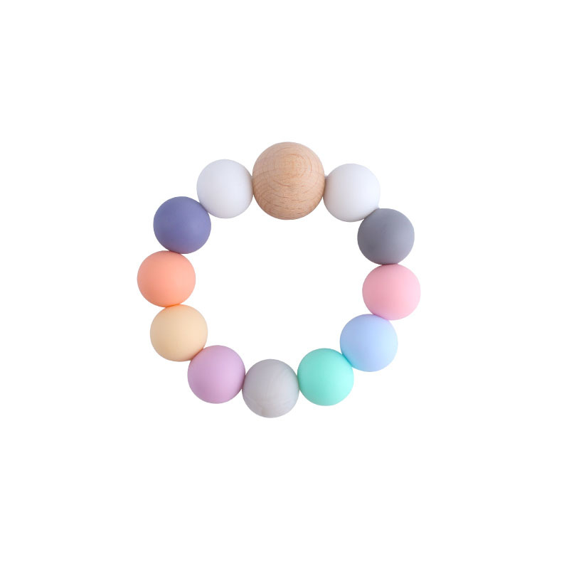 Nueva DIY creativo Beech cuentas de silicona pulsera juguete teether Seguridad Protección del Medio Ambiente cuentas de silicona pulsera teether stick