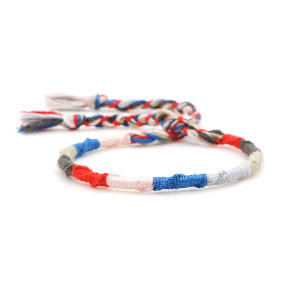 Fashion Handmade Original Linen Cotton Braided Bohemian Color Ethnic Style Elastic Bracelet For Women display picture 29