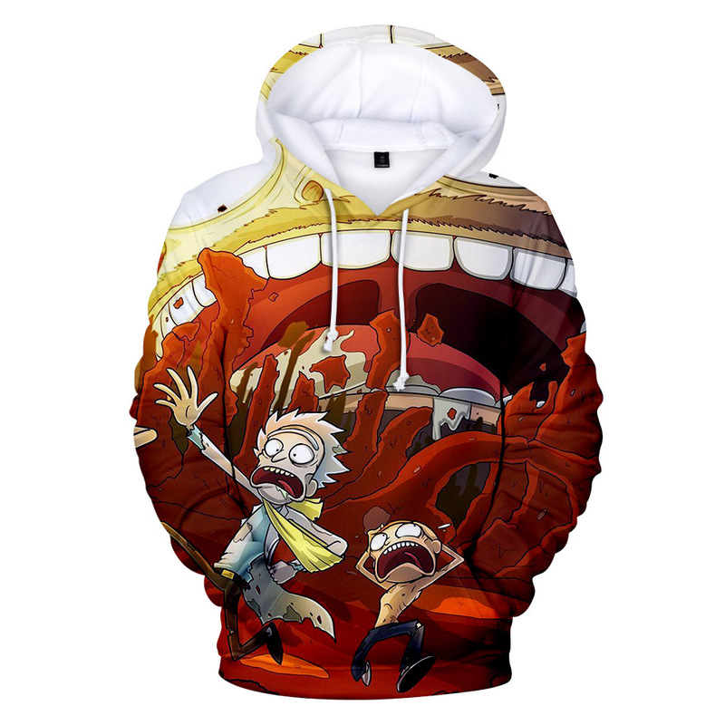 Foreign trade new Cos anime movie Rick and Morty corner clothing 3D digital printing sports casual sweater
