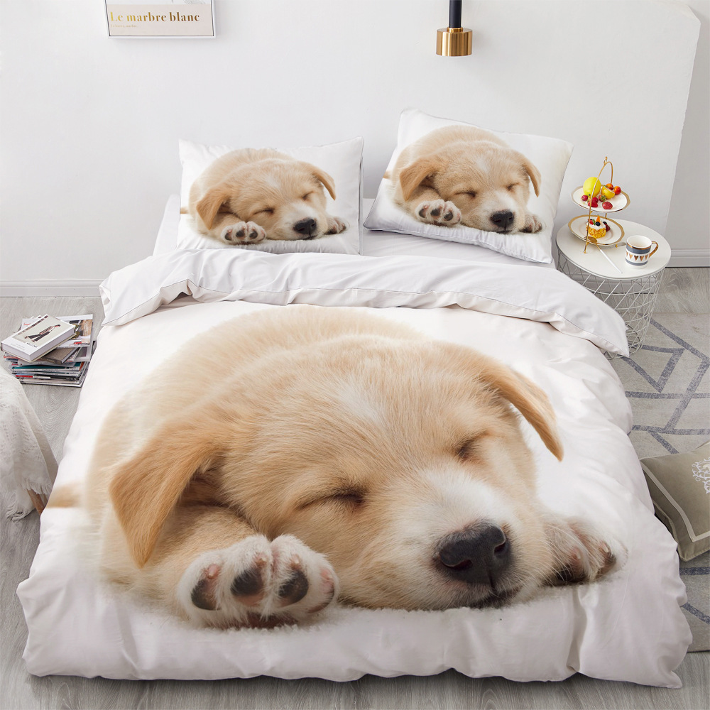 New Amazon wish best selling bedding animal dog quilt cover pillow case