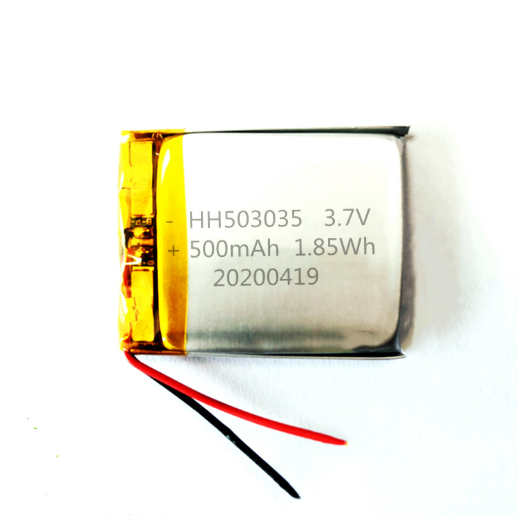 厂销聚合物锂电池/503035定位鞋 500mah记录仪电子闹钟感应垃圾桶