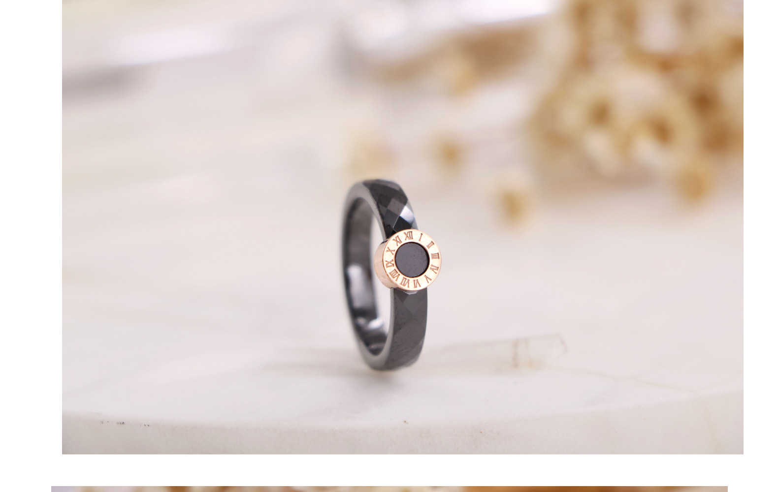 Wholesale Simple Style Round Titanium Steel Ceramics Shell Rings display picture 4