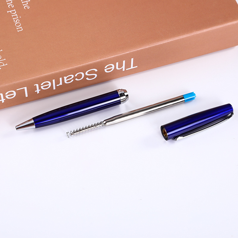 Fábrica al por mayor de negocios bolígrafo pluma de metal pluma de aceite mediano bolígrafo personalizado Hotel publicidad pluma regalo de negocios