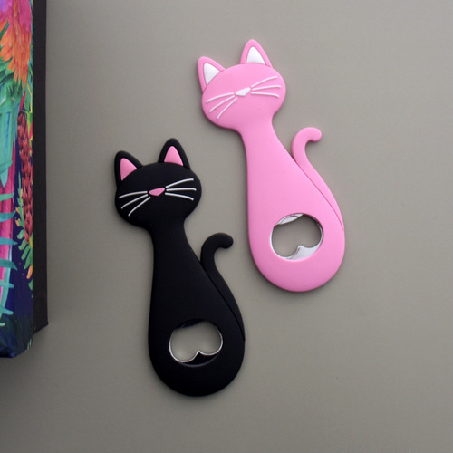 Personalized cartoon beer bottle opener, creative refrigerator magnet, wine bottle opener, wine opener, cute cat shape