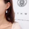 Summer South Korean silver needle, goods, earrings, fashionable zirconium from pearl, silver 925 sample