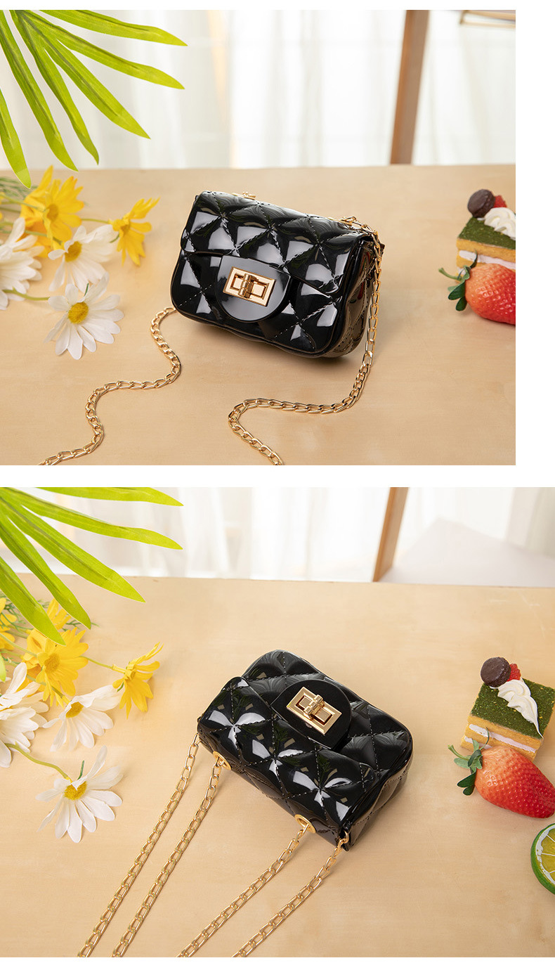 All Seasons Season Women's Gender Streetwear Style Square Shape Women's Pvc Plaid Streetwear Square Flip Cover Crossbody Bag