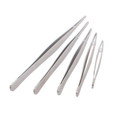 Wholesale thickened gardening tweezers with rounded tips, toothed dressing forceps, extended aquatic plant clippers, tissue forceps, stainless steel tweezers tools