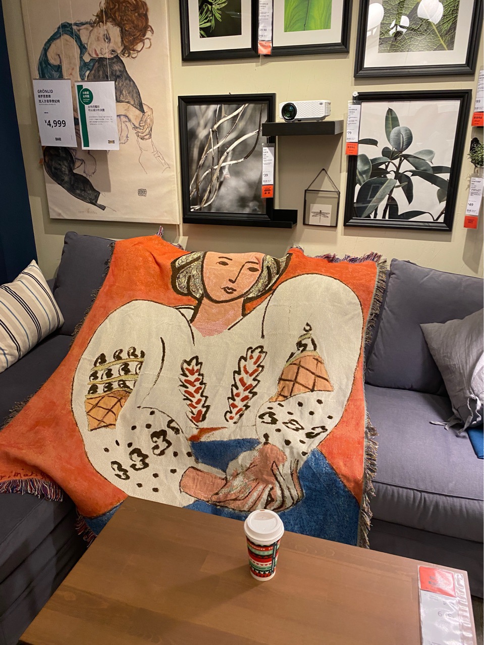 1KG Matisse sweater Women's sofa blanket Sofa towel French painter_voghion.com