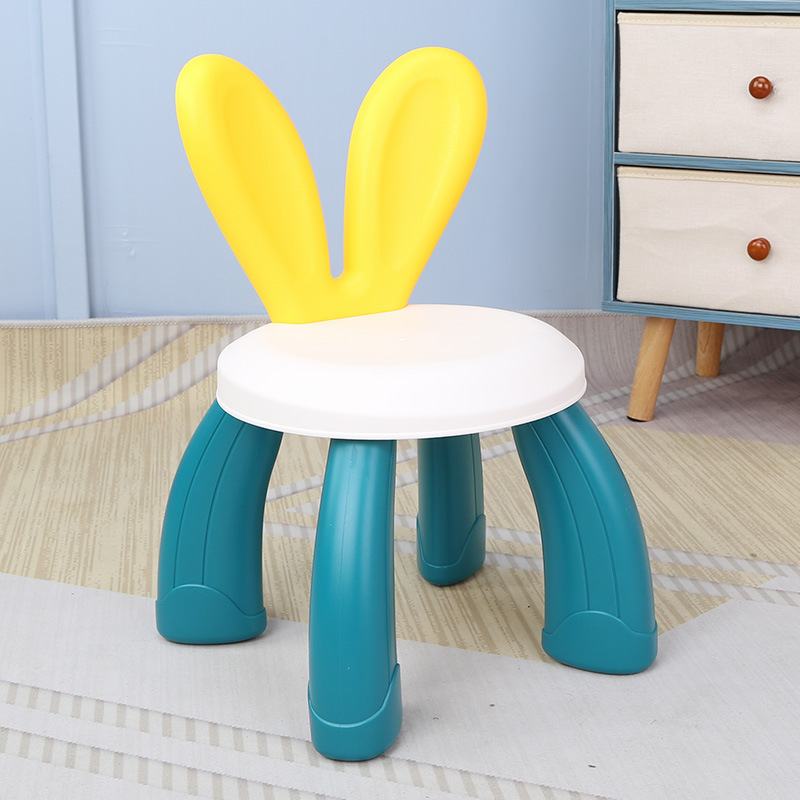 礼品dìng制儿童靠背椅加厚塑料凳子幼儿园培训机构早教积木椅子