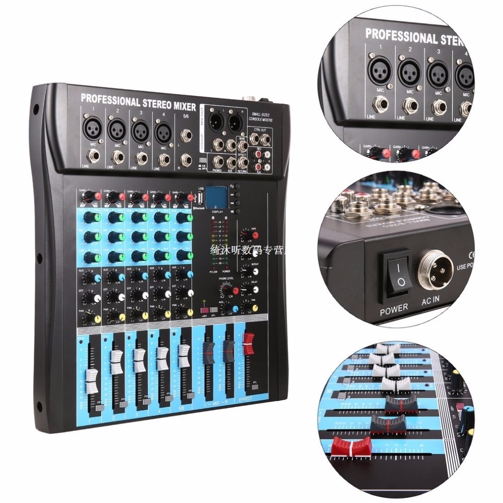 CT6 6 Channel Professional Stereo Mixer...