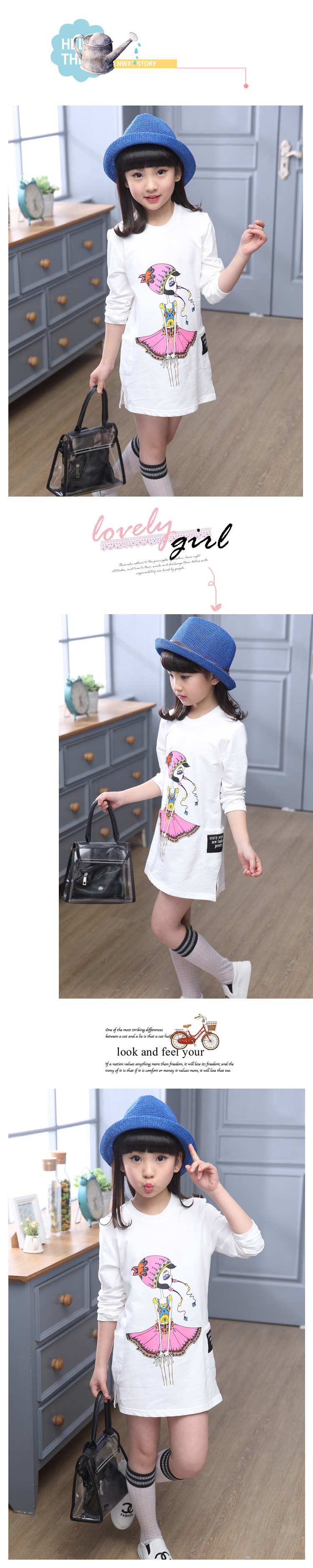 Girls spring new 2020 round neck puff sleeves sequin shirt base coat solid color big children short tide T-shirt