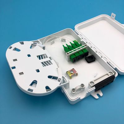 Ningbo factory supply 4-core ABS Split fiber box Foreign trade models white Customizable Mini Differential Fiber Box