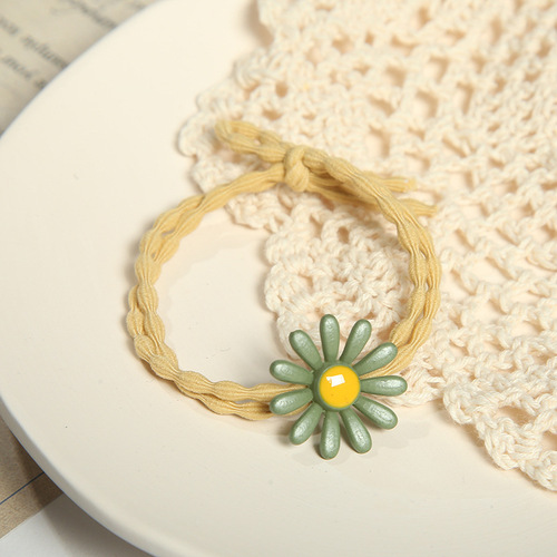 Internet celebrity's same style small daisy hair band, sweet candy color daisy hair rope, cute and fresh = girl's headwear wholesale
