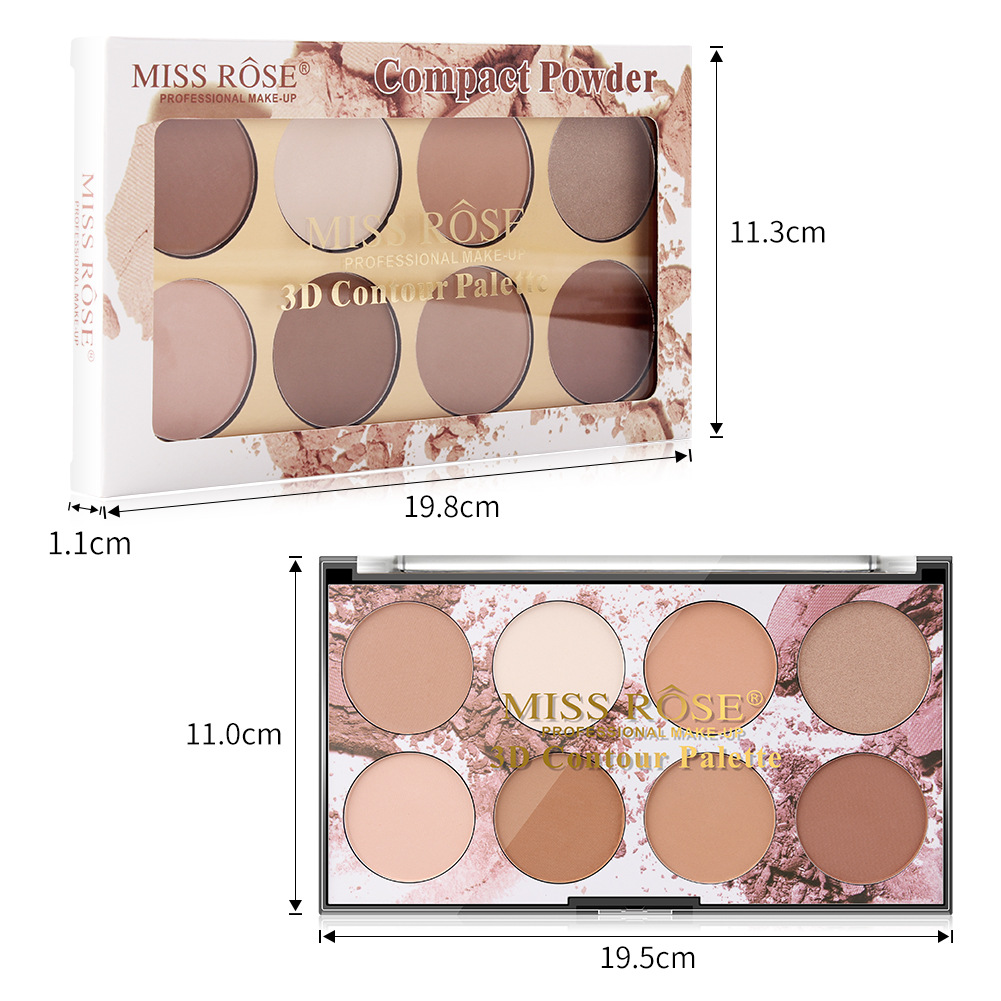 Fashion Makeup 8-color Long-lasting Makeup Powder Waterproof Repair Concealer Powder display picture 2