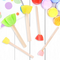 幼兒園繪畫DIY海綿刷套裝印章海綿兒童早教塗鴉畫畫工具海綿畫刷