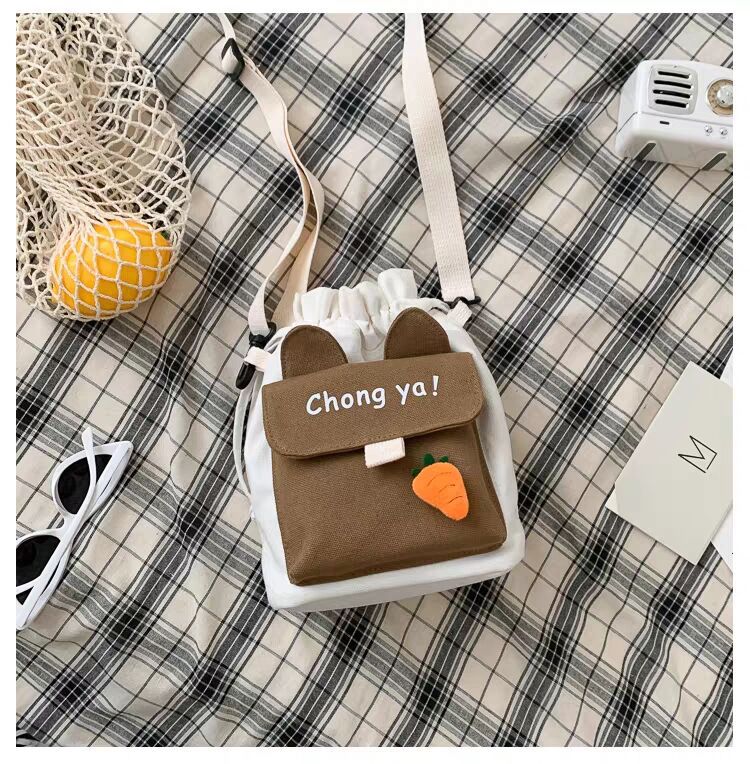 "2020 New style canvas bags for foreign trade, Korean style creative and fashionable shoulder bags, crossbody bags, one-piece consignment. undefined