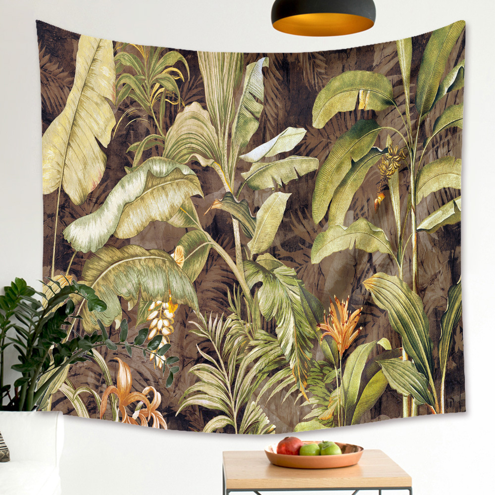 Tropical Jungle Green Plant Tapestry Home Bedroom Decoration Wholesale Nihaojewelry display picture 4