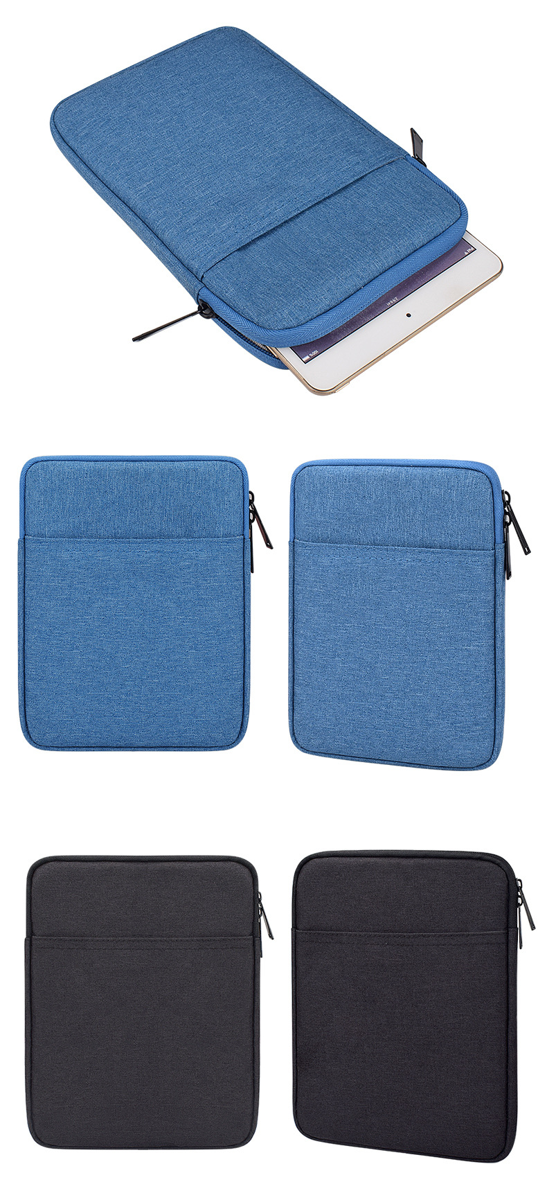 The inner liner of the ipad tablet bag is a portable storage bag suitable for business trips. It is light and thin and can be printed with a logo undefined