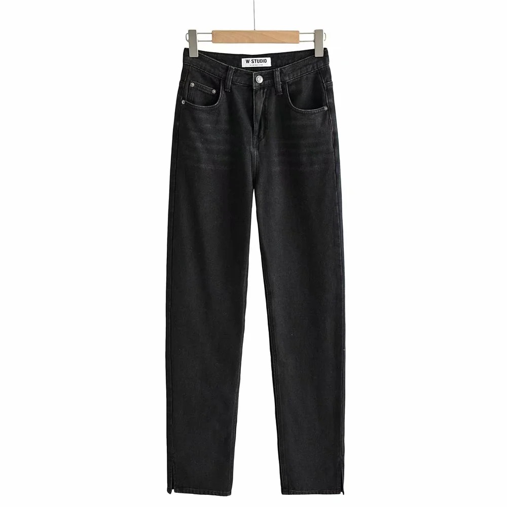 jeans de terciopelo de cintura alta NSAC14362
