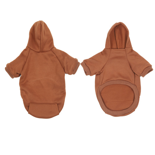 Autumn and winter clothing, pet clothes, solid color hooded sweatshirts, pet sweatshirts, teddy clothes, plush dog clothes