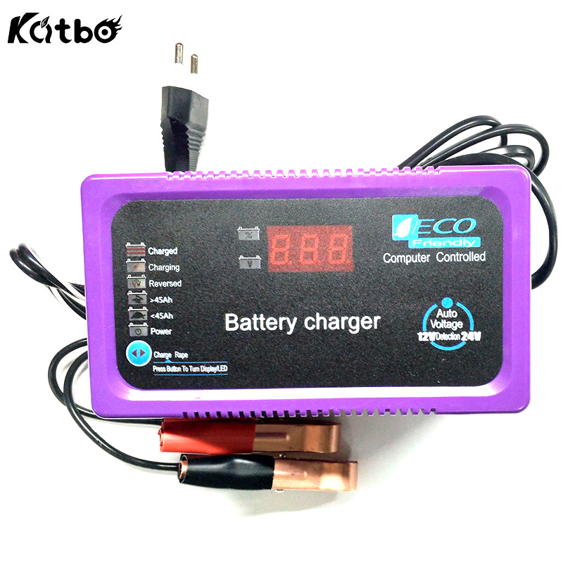 卡途宝新款汽车电瓶充电器 摩托车电瓶充电器 智能充电机12V24V伏