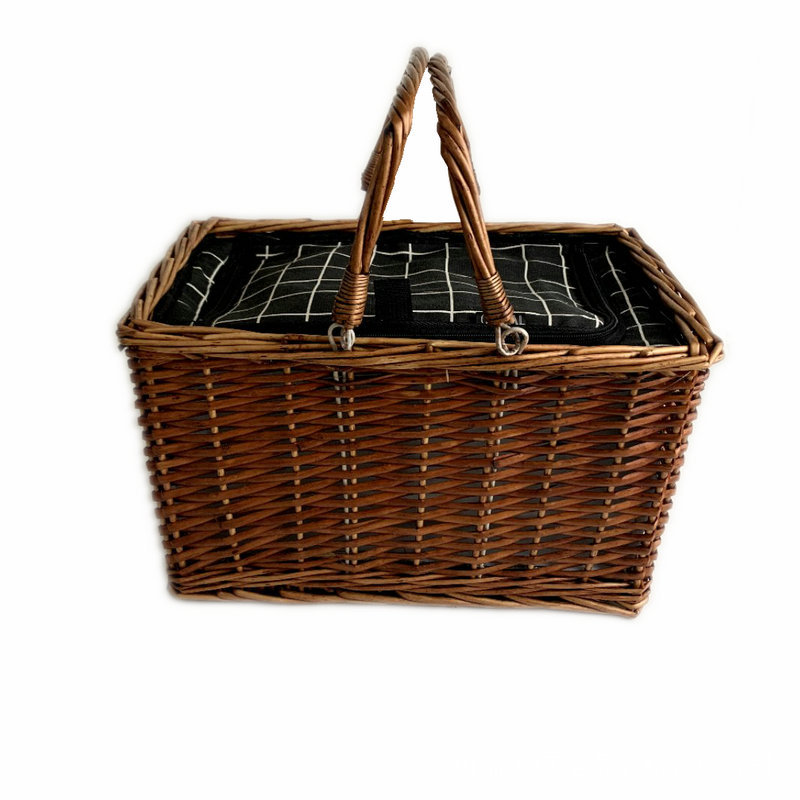 Al Aire Libre picnic portátil cesta sauce tejido idílico ins boutique sauce tejido compras cesta de regalo cesta de verduras cesta portátil